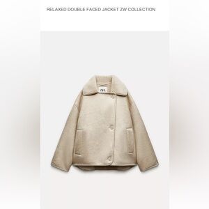 Zara relaxed double faced jacket